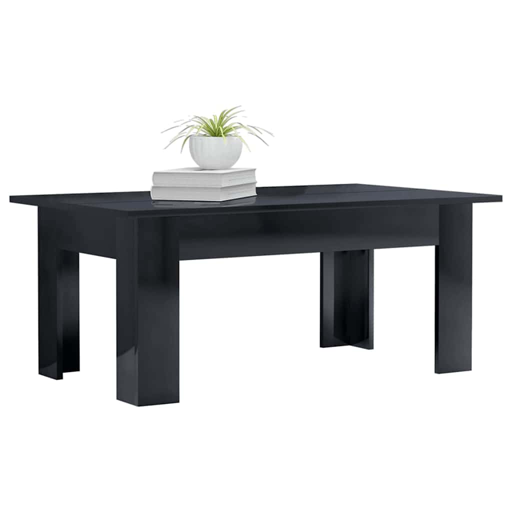 

vidaXL Salontafel 100x60x42 cm spaanplaat hoogglans zwart