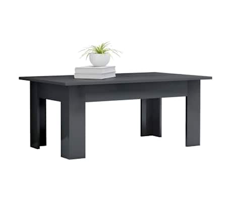 vidaXL Τραπεζάκι Σαλονιού Γυαλιστερό Γκρι 100x60x42 εκ. Μοριοσανίδα