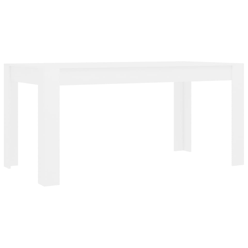 Fehér forgácslap étkezőasztal 160 x 80 x 76 cm 