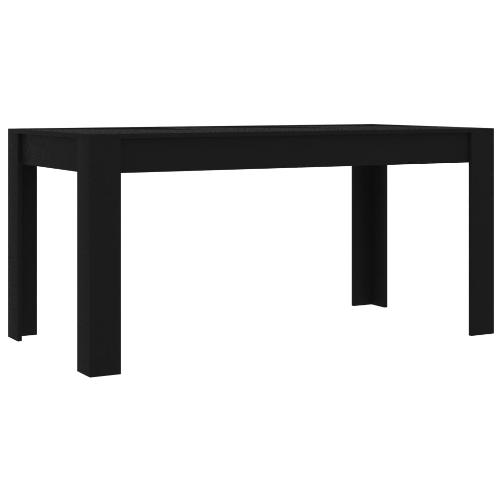 

vidaXL Dining Table Black 63"x31.5"x30" Chipboard