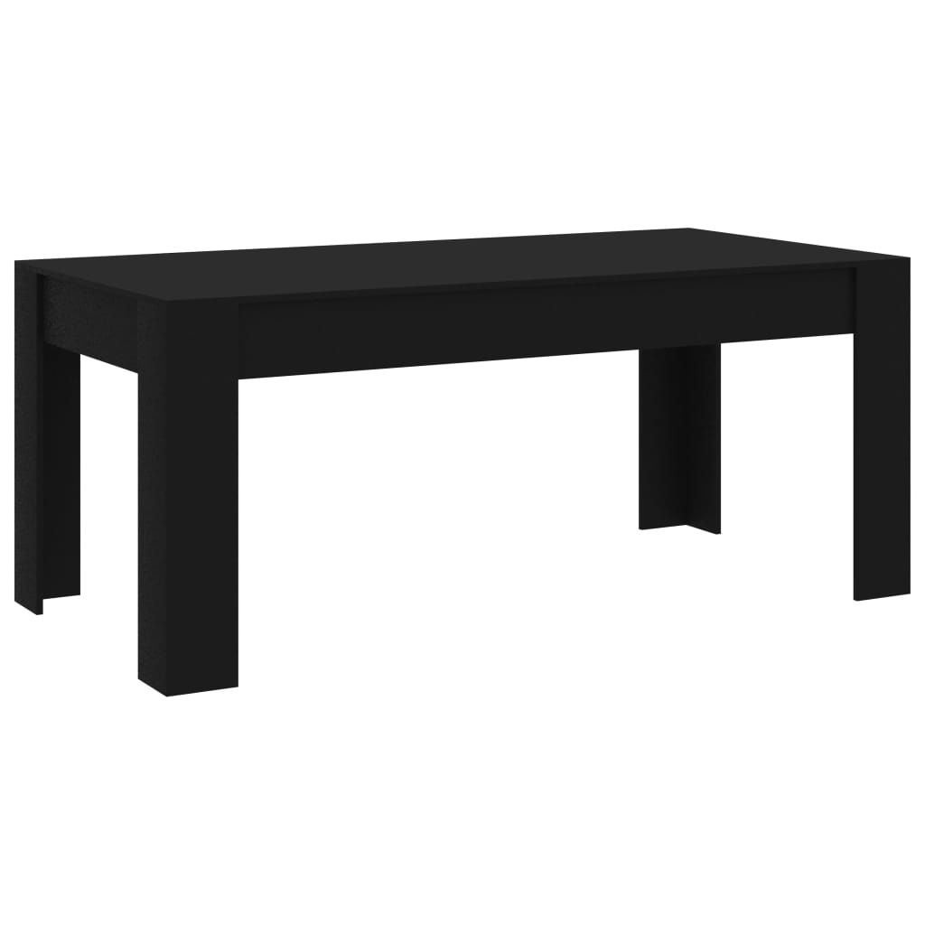

vidaXL Dining Table Black 70.9"x35.4"x29.9" Engineered Wood