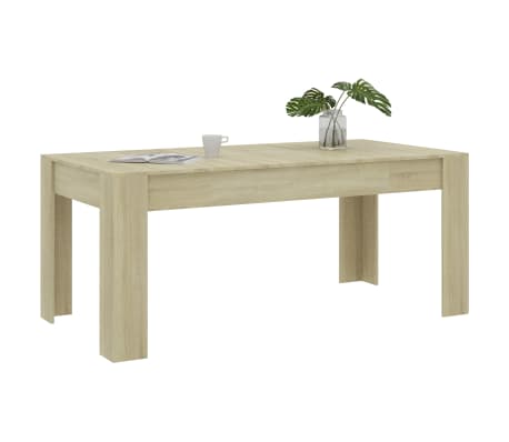 vidaXL Eettafel 180x90x76 cm bewerkt hout sonoma eikenkleurig