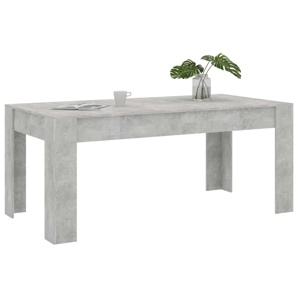 vidaXL Dining Table Concrete Grey 180x90x76 cm Engineered Wood