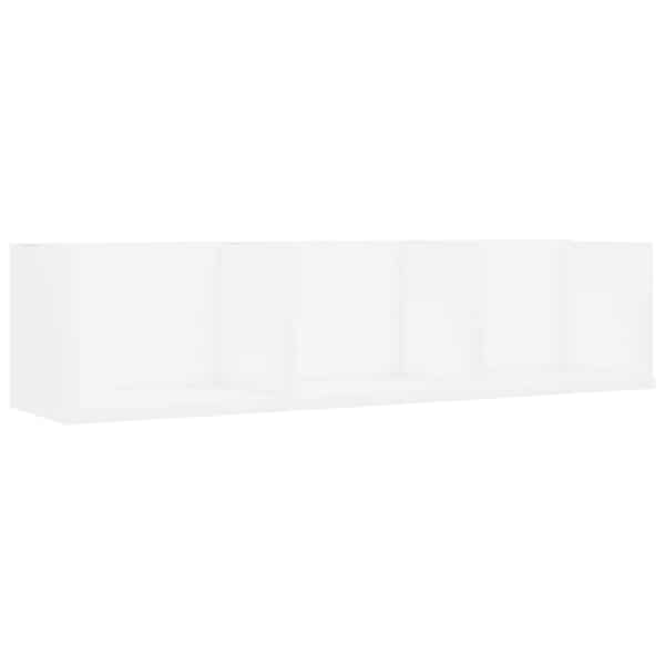vidaXL CD-seinariiul, valge, 75 x 18 x 18 cm, tehispuit