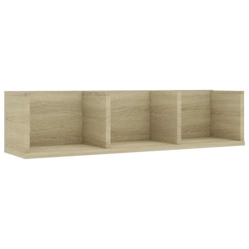 

vidaXL CD Wall Shelf Sonoma Oak 29.5"x7.1"x7.1" Chipboard