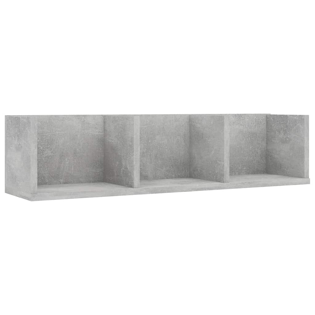 vidaXL Nástěnná police na CD betonově šedá 75x18x18cm kompozitní dřevo