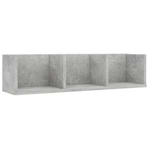 Nástěnná police na CD betonově šedá 75x18x18cm kompozitní dřevo - obrázek 2