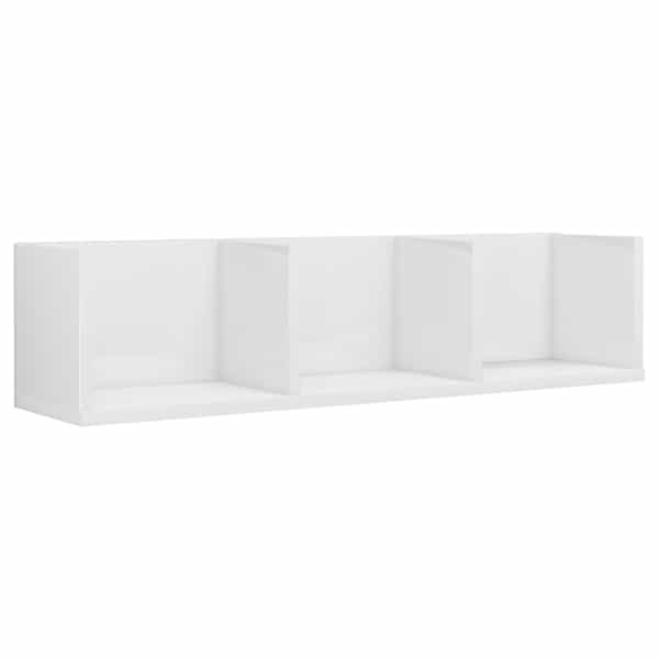 vidaXL CD-seinariiul, k&otilde;rgl&auml;ikega valge, 75 x 18 x 18 cm, tehispuit