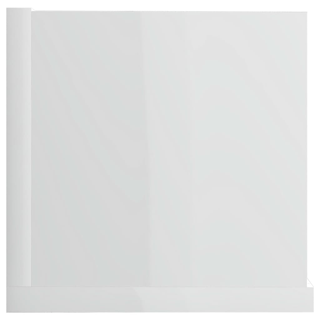 CD-Wandregal Hochglanz-Weiß 100 x 18 x 18 cm Spanplatte