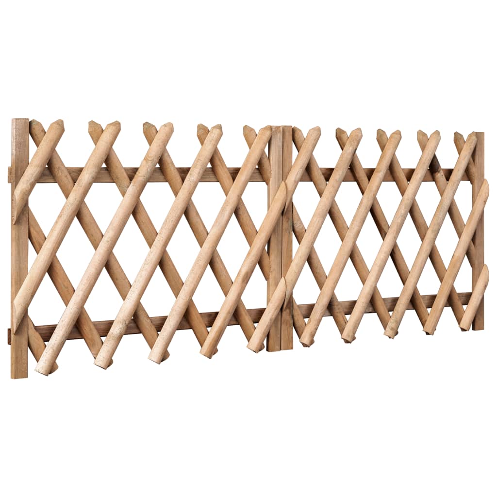 vidaXL Puertas de valla 2 uds madera de pino impregnada 300x80 cm