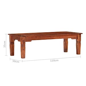 Konferenční stolek 110 x 50 x 35 cm masivní akáciové dřevo - obrázek 6