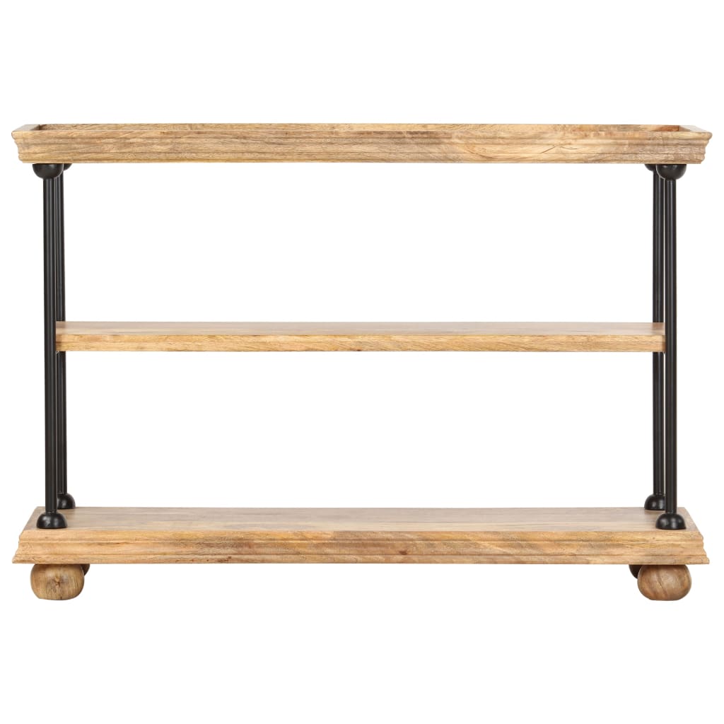 

vidaXL Boekenkast 2 schappen 110x35x75 cm massief mangohout en staal