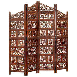 vidaXL 4 paneeliga sirm, pruun, 160 x 165 cm, toekas mangopuit