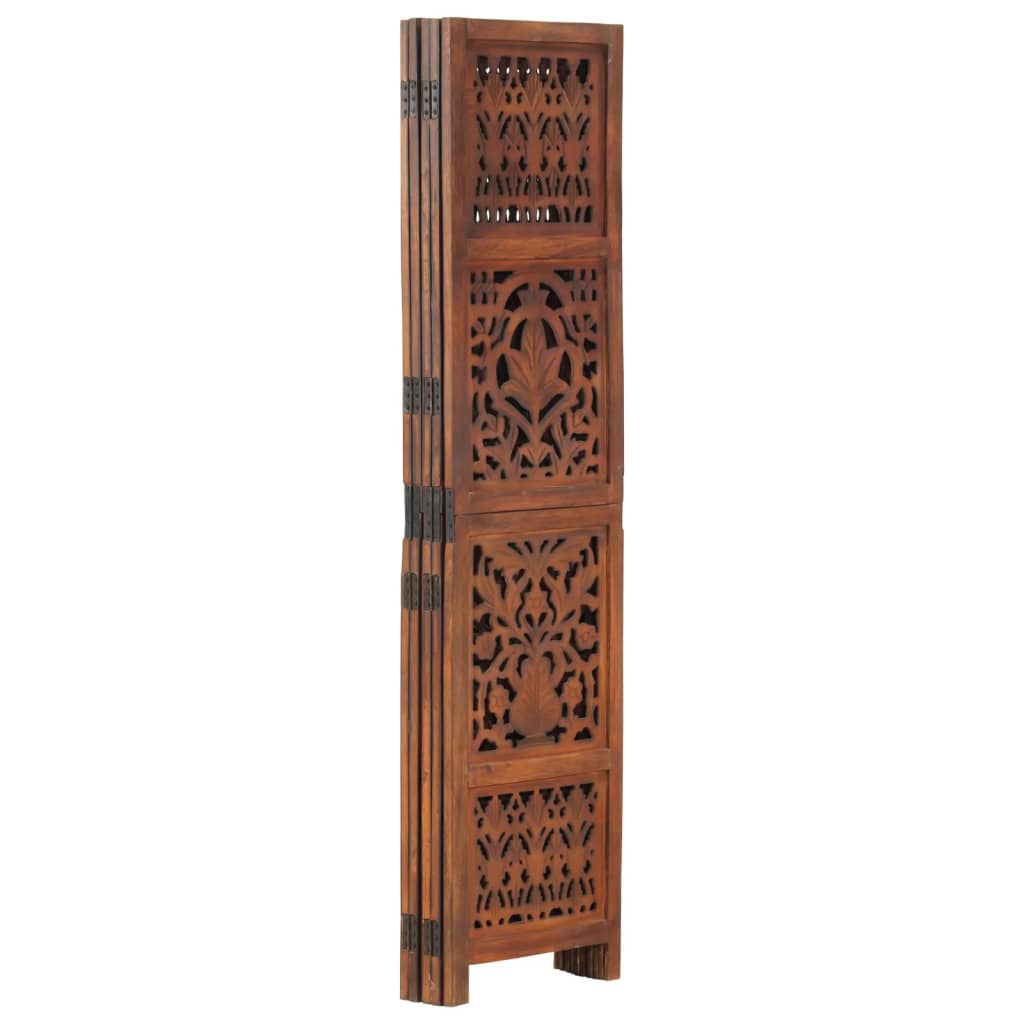 vidaXL Paravan cameră sculptat manual 5 panouri maro 200x165 cm mango