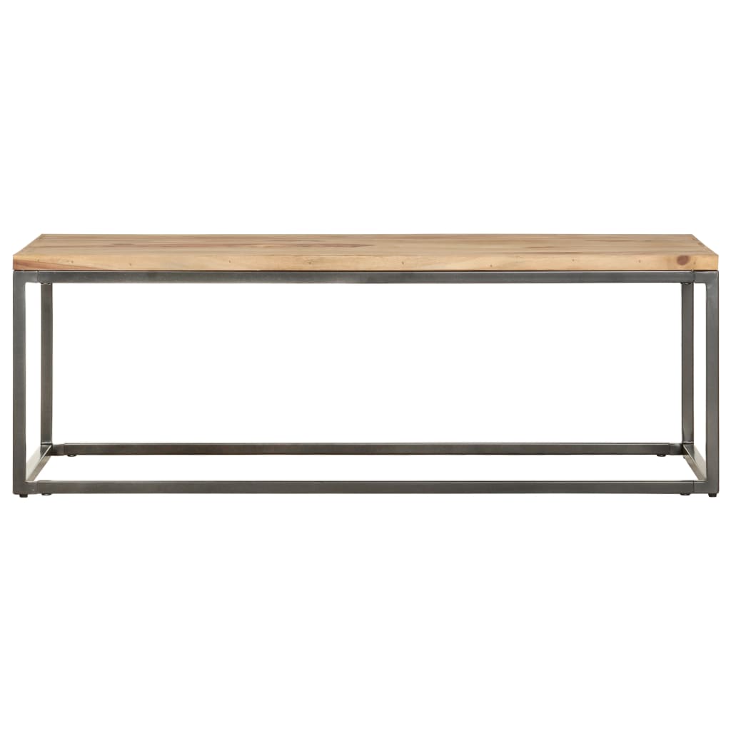 

vidaXL Salontafel 110x60x38 cm massief sheeshamhout bruin en grijs