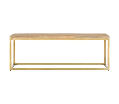 vidaXL Kavos staliukas, rudas/žalvario, 110x60x38cm, dalbergija