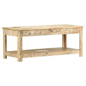 Konferenční stolek 110x50x45 cm ruční malba masivní mangovník - obrázek 7