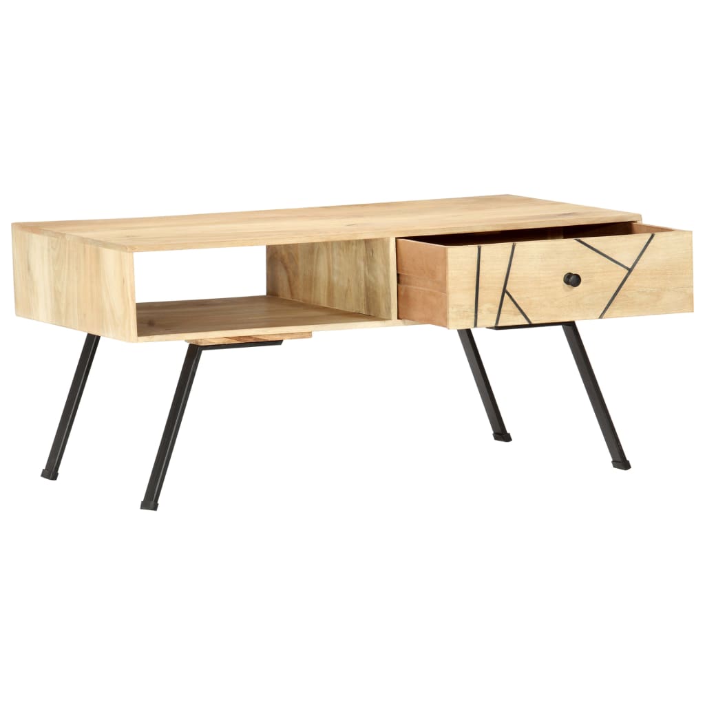 

vidaXL Salontafel 95x50x42 cm massief mangohout