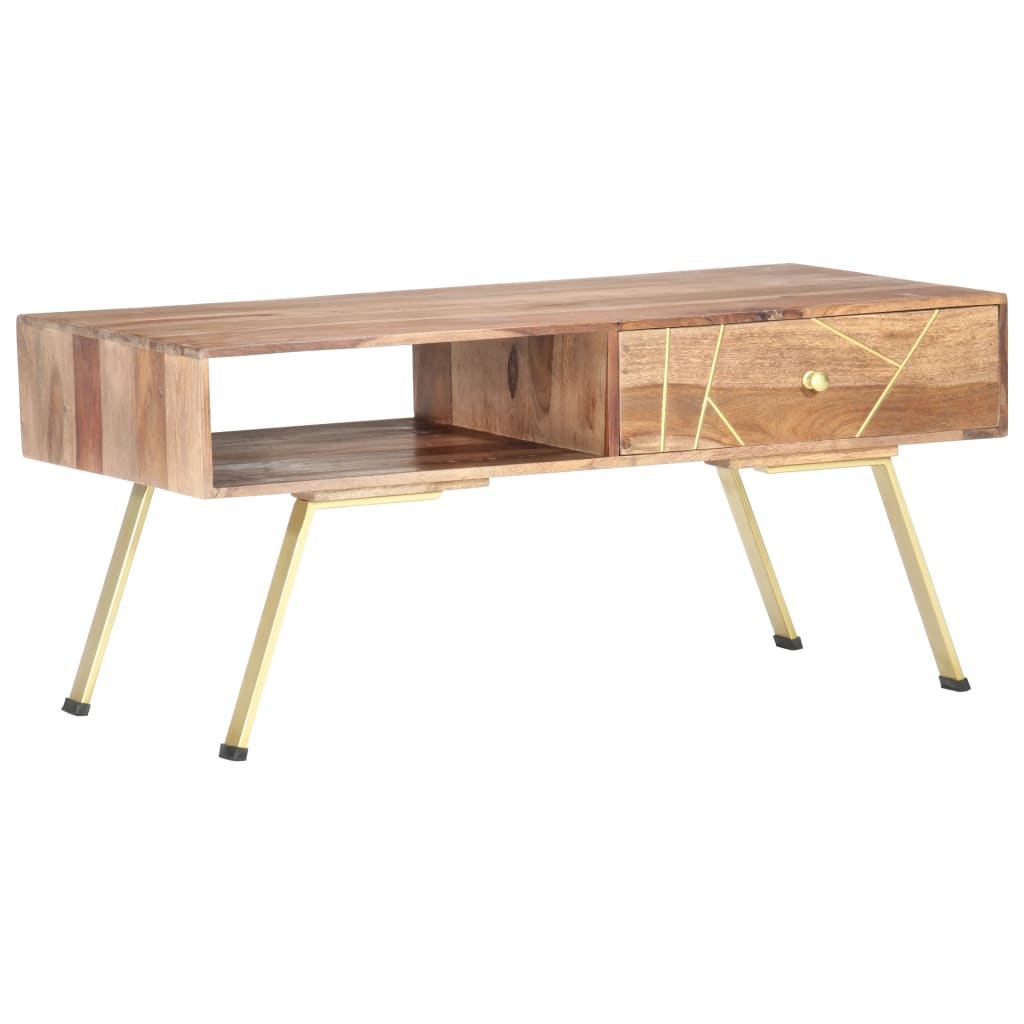 Konferenční stolek 95 x 50 x 42 cm masivní sheeshamové dřevo