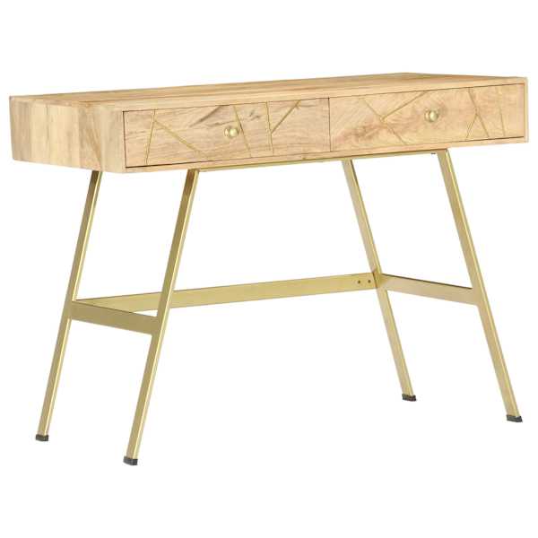 vidaXL kirjutuslaud sahtlitega, 100 x 55 x 75 cm, mangopuit