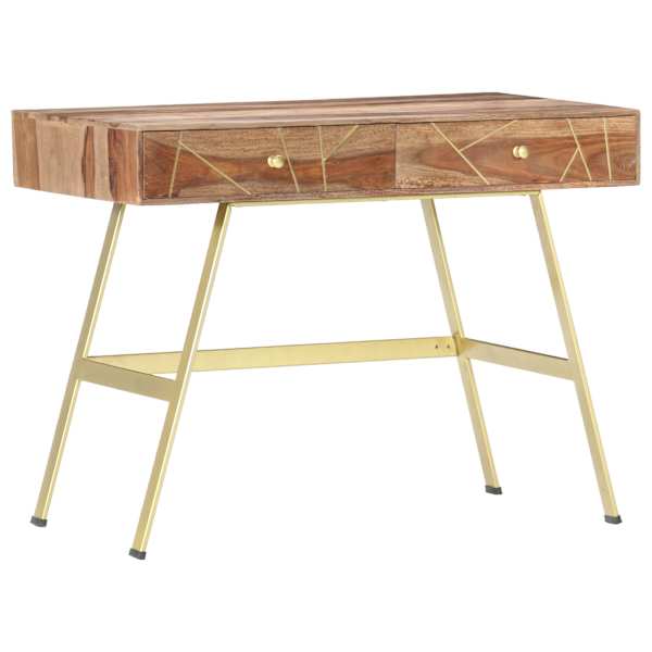 vidaXL kirjutuslaud sahtlitega, 100 x 55 x 75 cm, akaatsiapuu