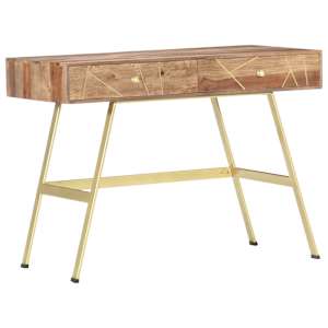 Psací stůl se zásuvkami 100x55x75 cm masivní akáciové dřevo - obrázek 7