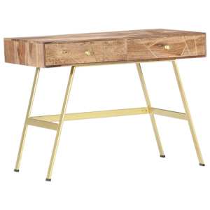Psací stůl se zásuvkami 100x55x75 cm masivní akáciové dřevo - obrázek 8