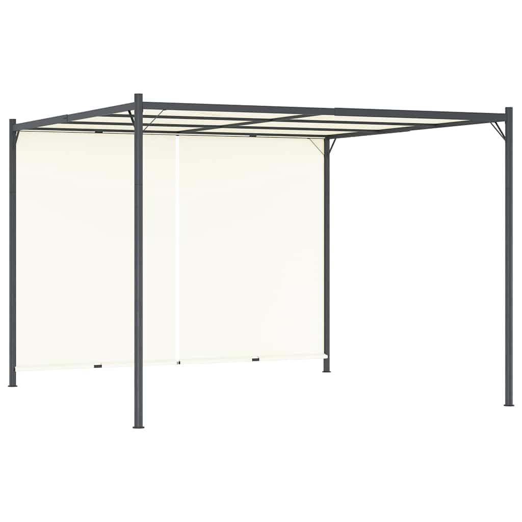 vidaXL Pergola s nastavitelnou střechou krémově bílá 3 x 3 m ocel