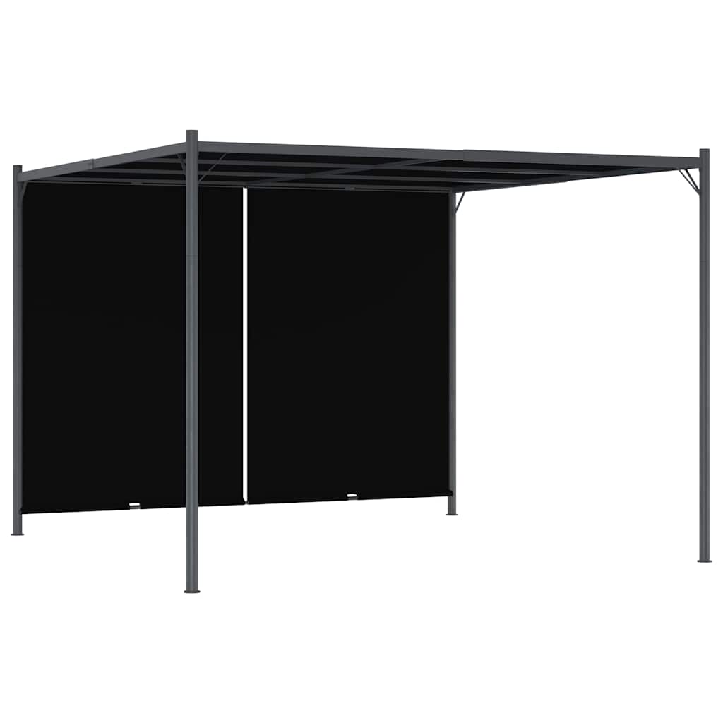 vidaXL Zahradní pergola se zatahovací střechou 3 x 3 m antracitová