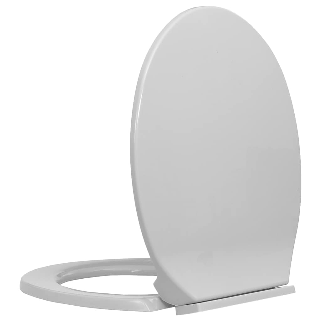 Thumbnail - vidaXL Toilettensitz mit Absenkautomatik Hellgrau Oval
