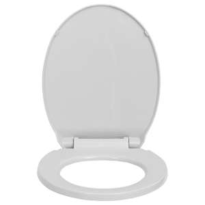 WC sedátko s pomalým sklápěním rychloupínací světle šedé oválné - obrázek 3