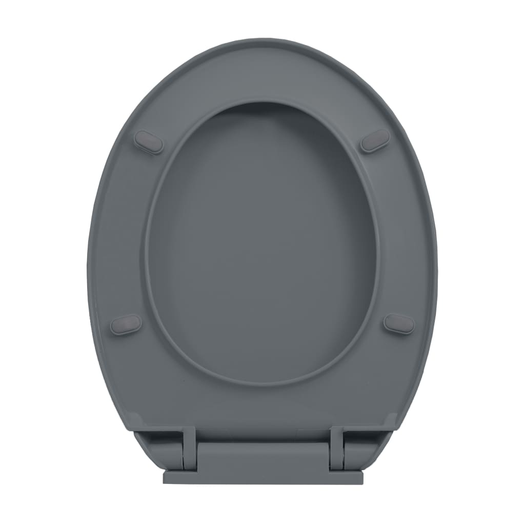 Toilettensitz mit Absenkautomatik Grau Oval | Stepinfit.de
