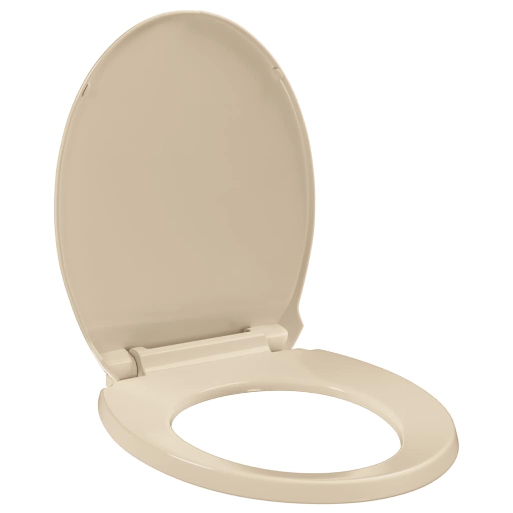 vidaXL Toilettensitz mit Absenkautomatik Beige Oval