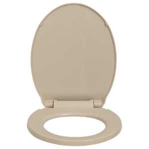 WC sedátko s pomalým sklápěním béžové oválné - obrázek 3