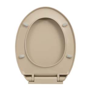 WC sedátko s pomalým sklápěním béžové oválné - obrázek 6