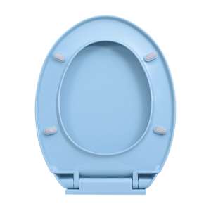WC sedátko s pomalým sklápěním modré oválné - obrázek 6