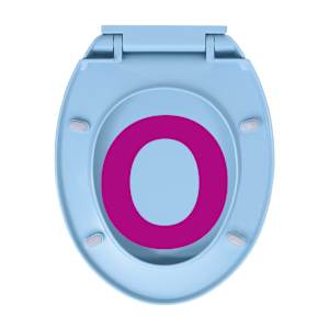 WC sedátko s pomalým sklápěním modré oválné - obrázek 9