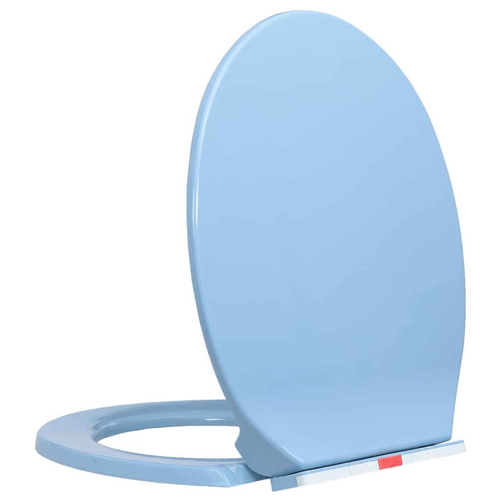 Thumbnail - vidaXL Toilettensitz mit Absenkautomatik Quick-Release Blau Oval