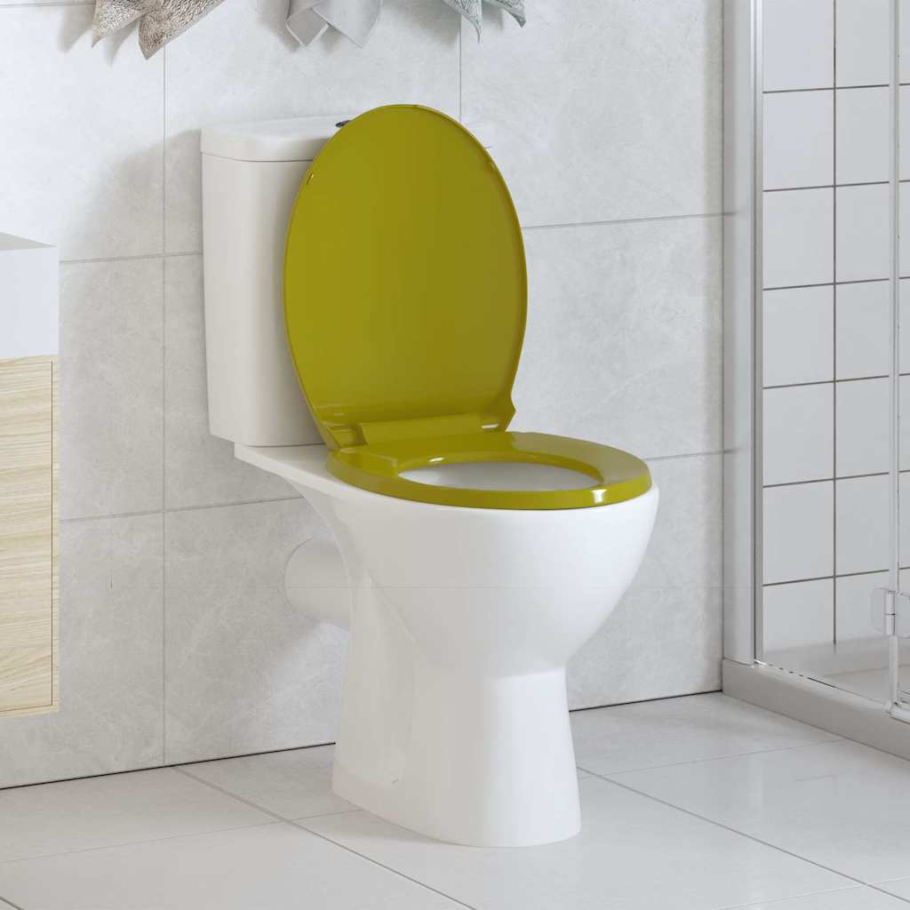 vidaXL Toilettensitz mit Absenkautomatik Grün Oval