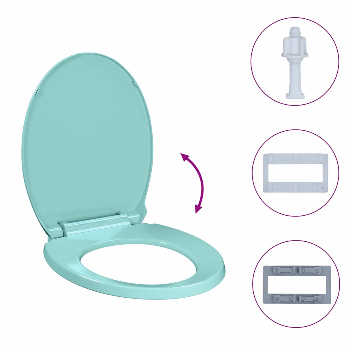 Toiletsæde med soft-close oval - Billede 10