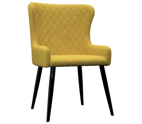 vidaXL Jídelní židle 4 ks žluté samet