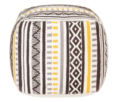 vidaXL Pufas, įvairiaspalvis, 45x45x45cm, medvilnė, austas