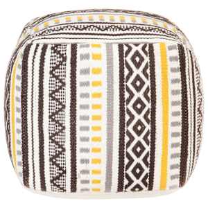 vidaXL Pufas, įvairiaspalvis, 45x45x45cm, medvilnė, austas