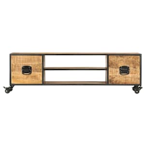 TV stolek 130 x 30 x 39 cm masivní mangovníkové dřevo - obrázek 2