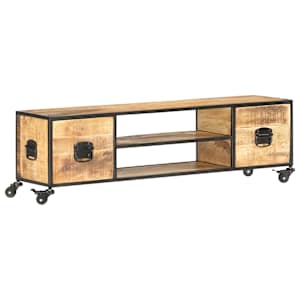 TV stolek 130 x 30 x 39 cm masivní mangovníkové dřevo - obrázek 11