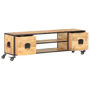 TV stolek 130 x 30 x 39 cm masivní mangovníkové dřevo - obrázek 3
