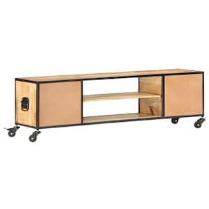 TV stolek 130 x 30 x 39 cm masivní mangovníkové dřevo - obrázek 4