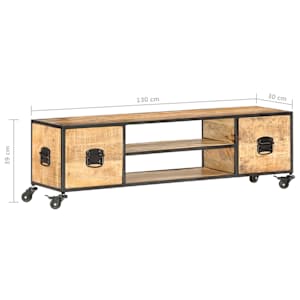 TV stolek 130 x 30 x 39 cm masivní mangovníkové dřevo - obrázek 7