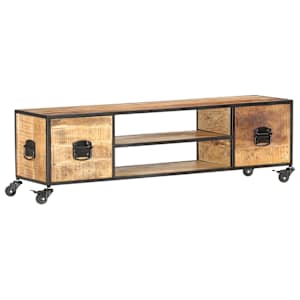 TV stolek 130 x 30 x 39 cm masivní mangovníkové dřevo - obrázek 9