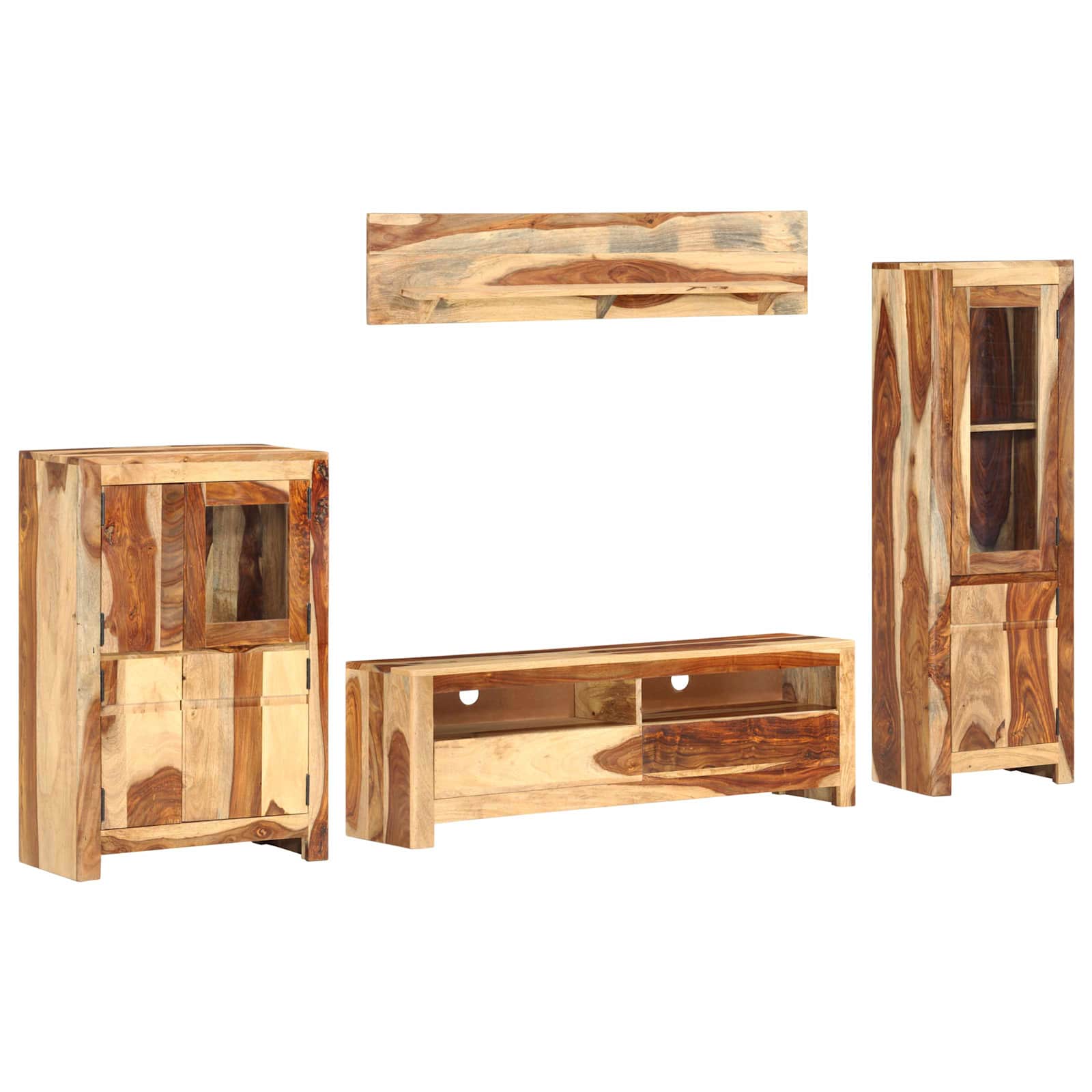 Thumbnail - vidaXL TV-Einheit Set mit Schubladen Braun 120 x 30 x 39 cm Holz